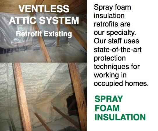 Older houses can have spray foam too.