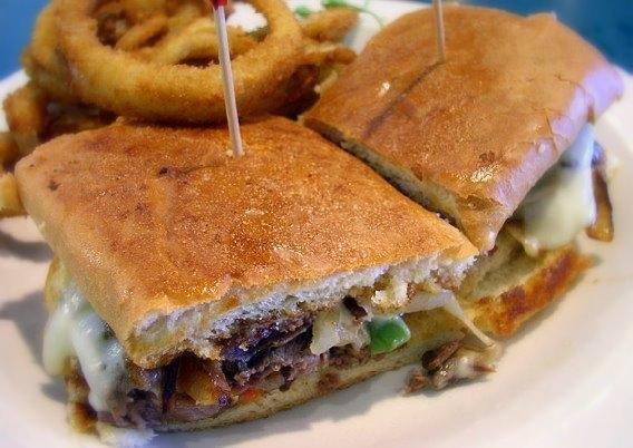 Cafe San Jose Philly Cheesesteak Sandwich