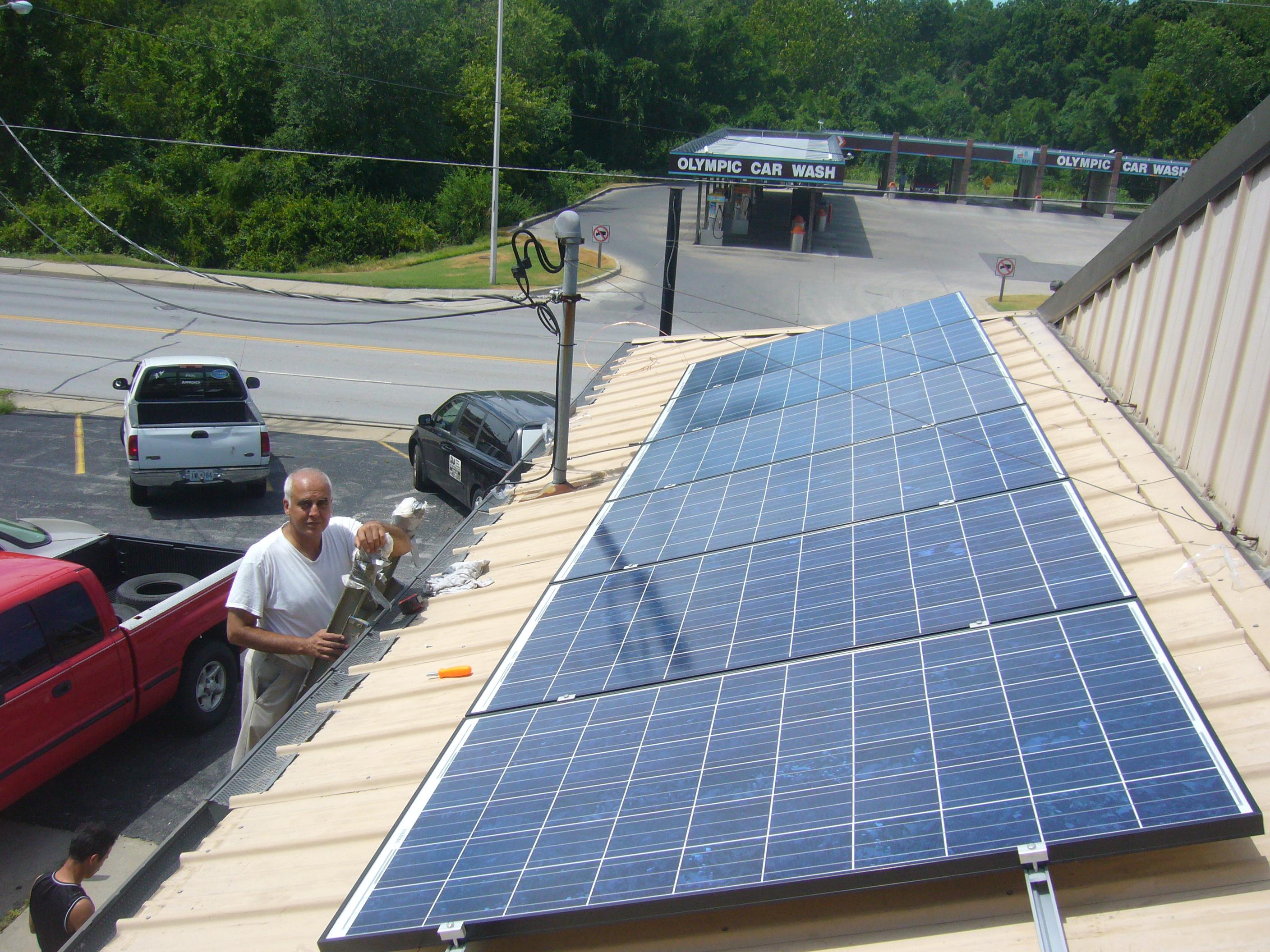 On-top of our building!