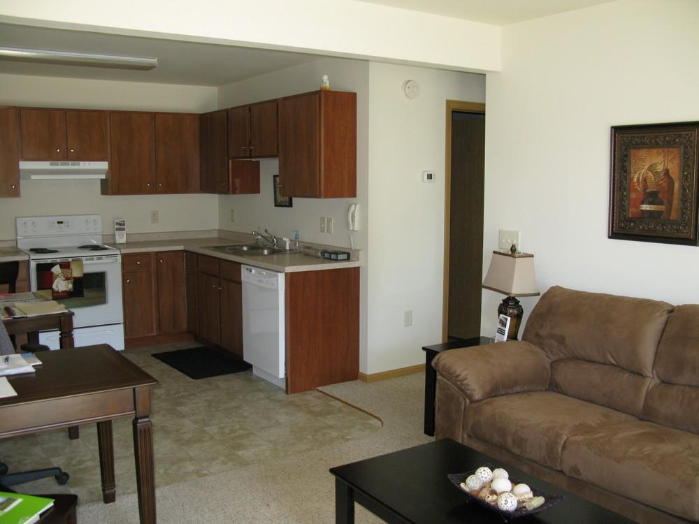 Jackson Estates Apartment Kitchen/Living Room