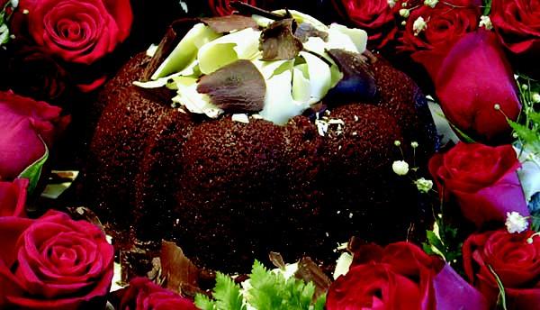 "The More Amour Jane" Chocolate Pound Cake filled with Chocolate Sauce Serves 12-15