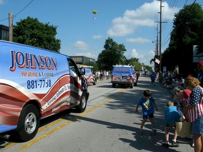 Johnson Heating and Cooling at the 2011 Freedom Parade in Greenwood, Indiana