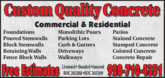 Custom Quality Concrete, LLC