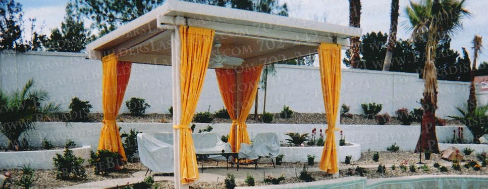 A Solid Patio Cover Freestanding Cabana