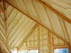 open cell spray foam insulation in an attic