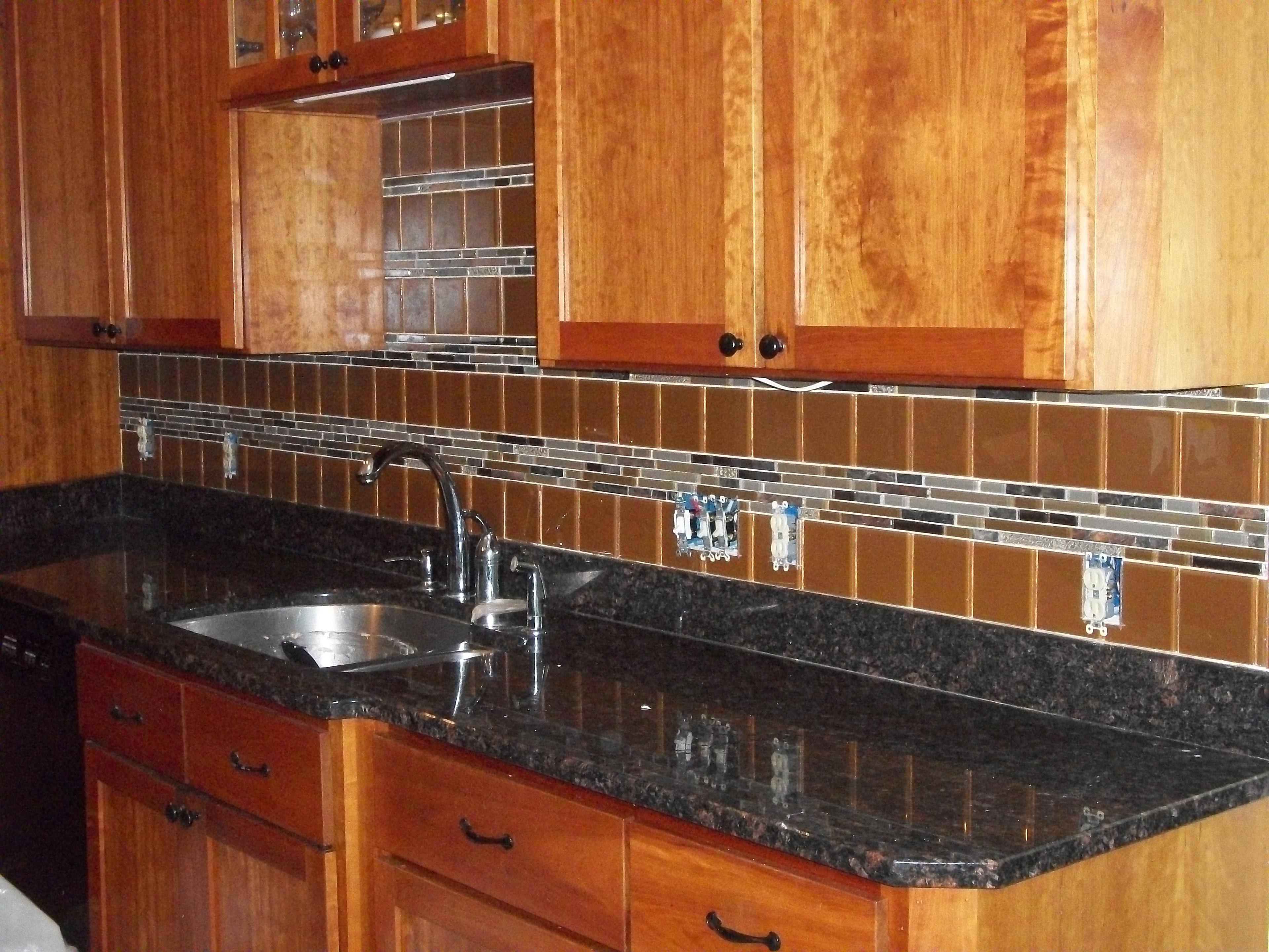 Glass Mosaic Kitchen Backsplash