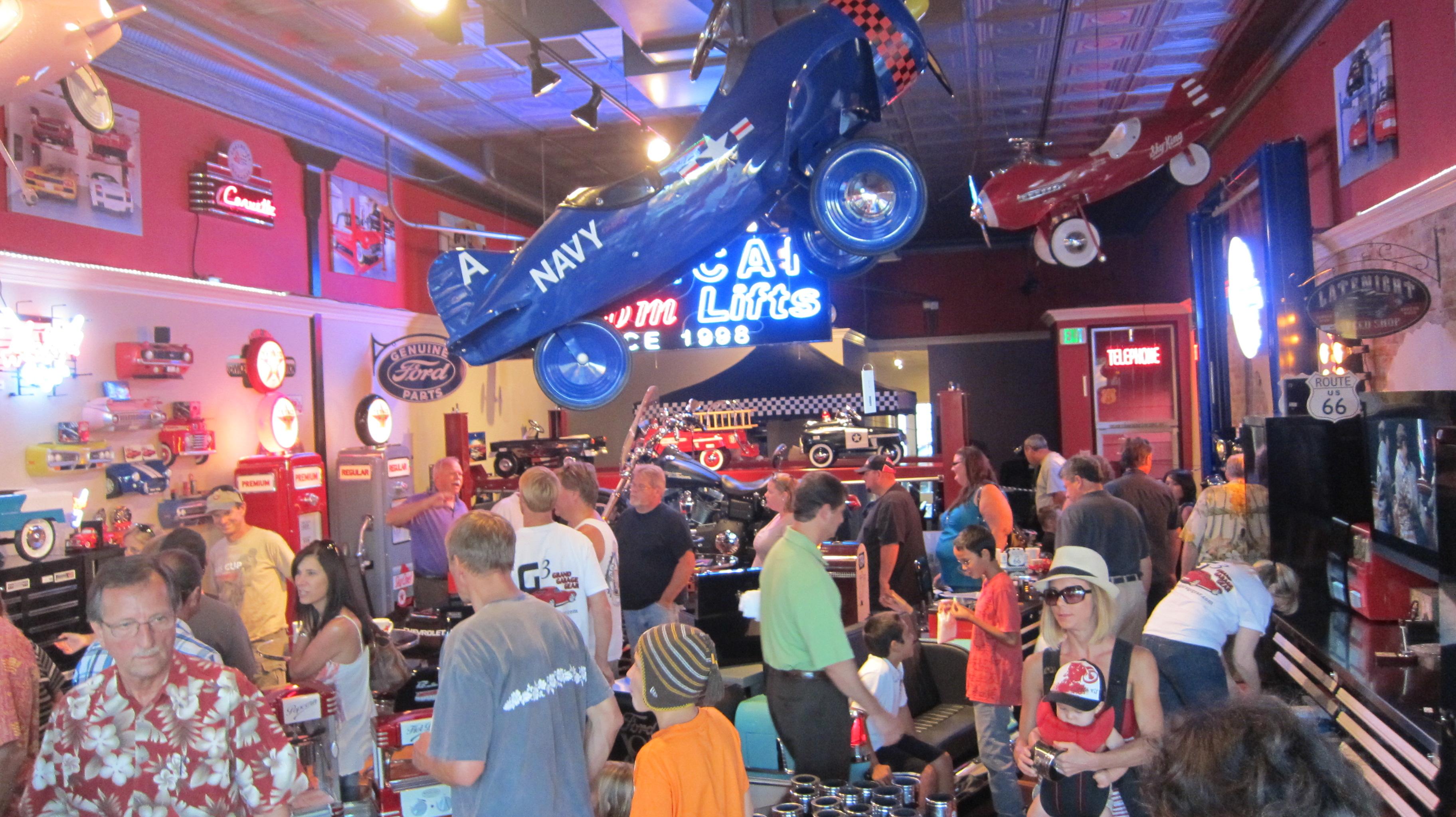 Inside our store at American Custom Lift and Grand Garage Gear