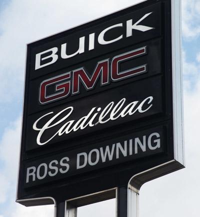 Ross Downing Buick GMC Cadillac store sign in Hammond LA