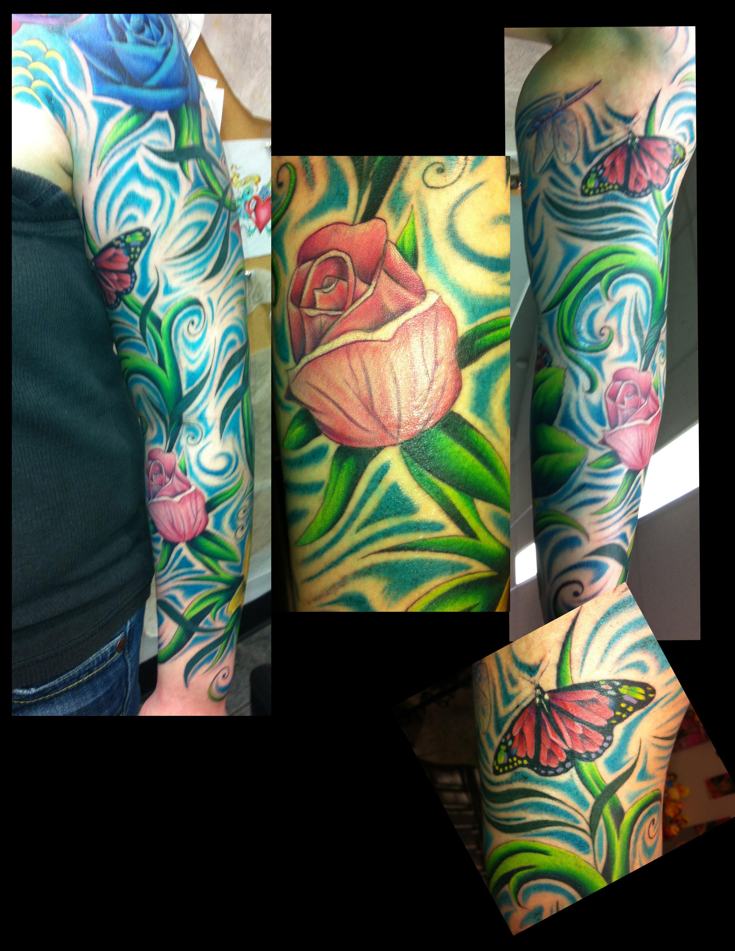 pieces of a flower sleeve