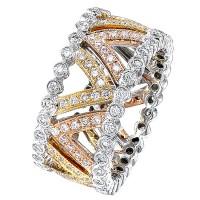 Rose, Yellow and White Gold Diamond Ring