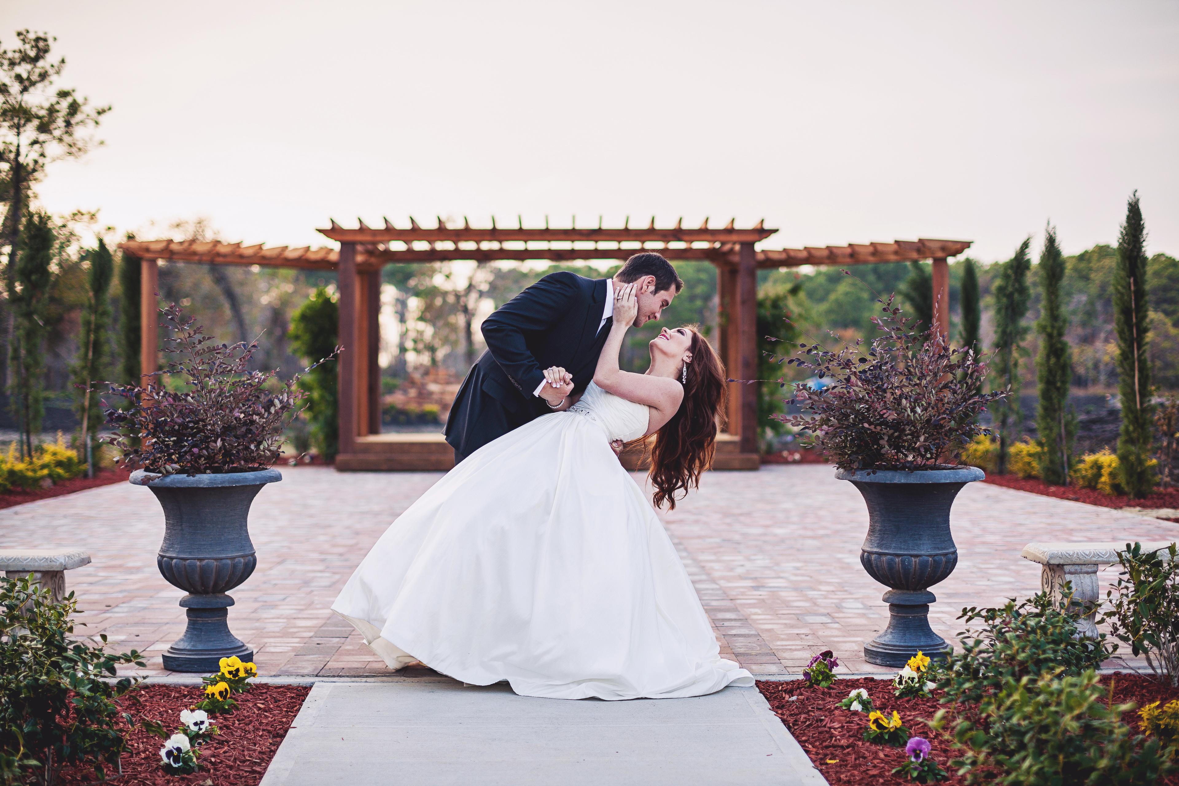 Share your first kiss as a married couple on our beautiful Courtyard!