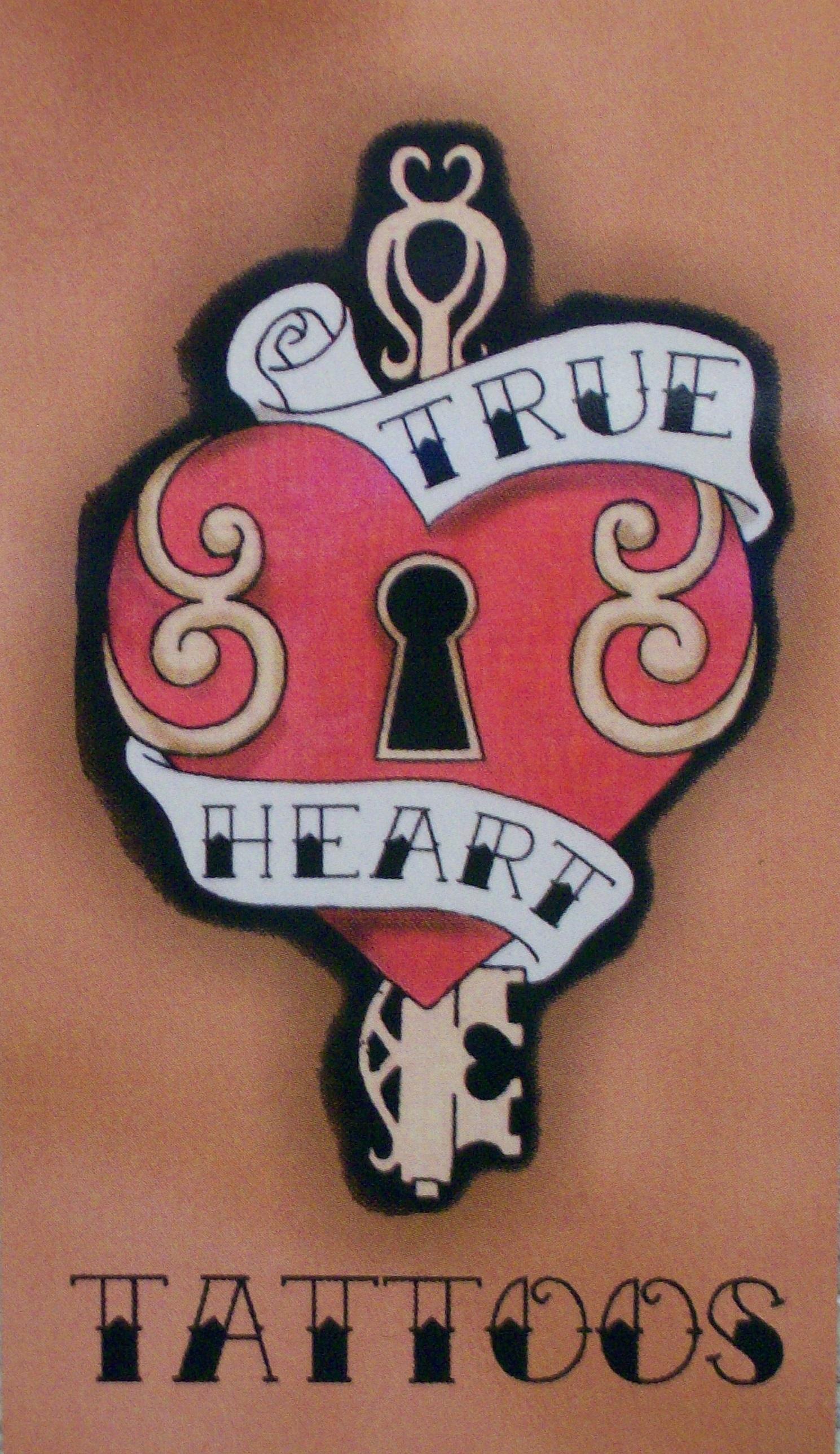 true heart tattoos