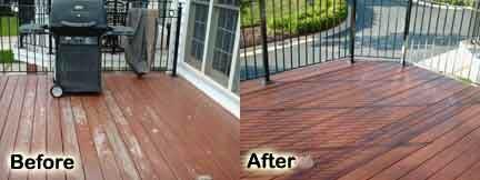 Deck Staining: Before and After