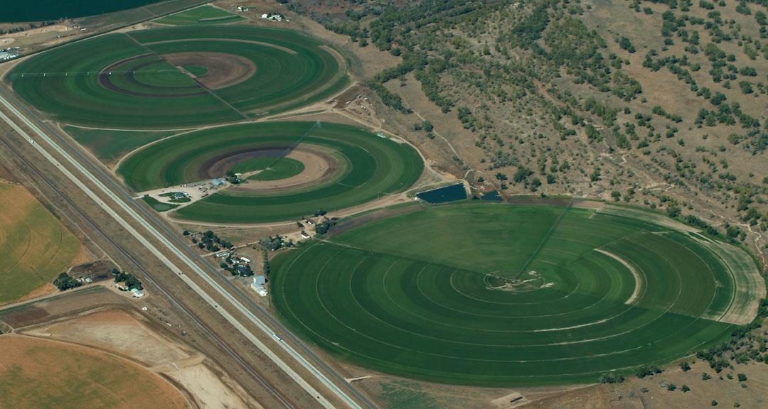 An aerial view of our farm