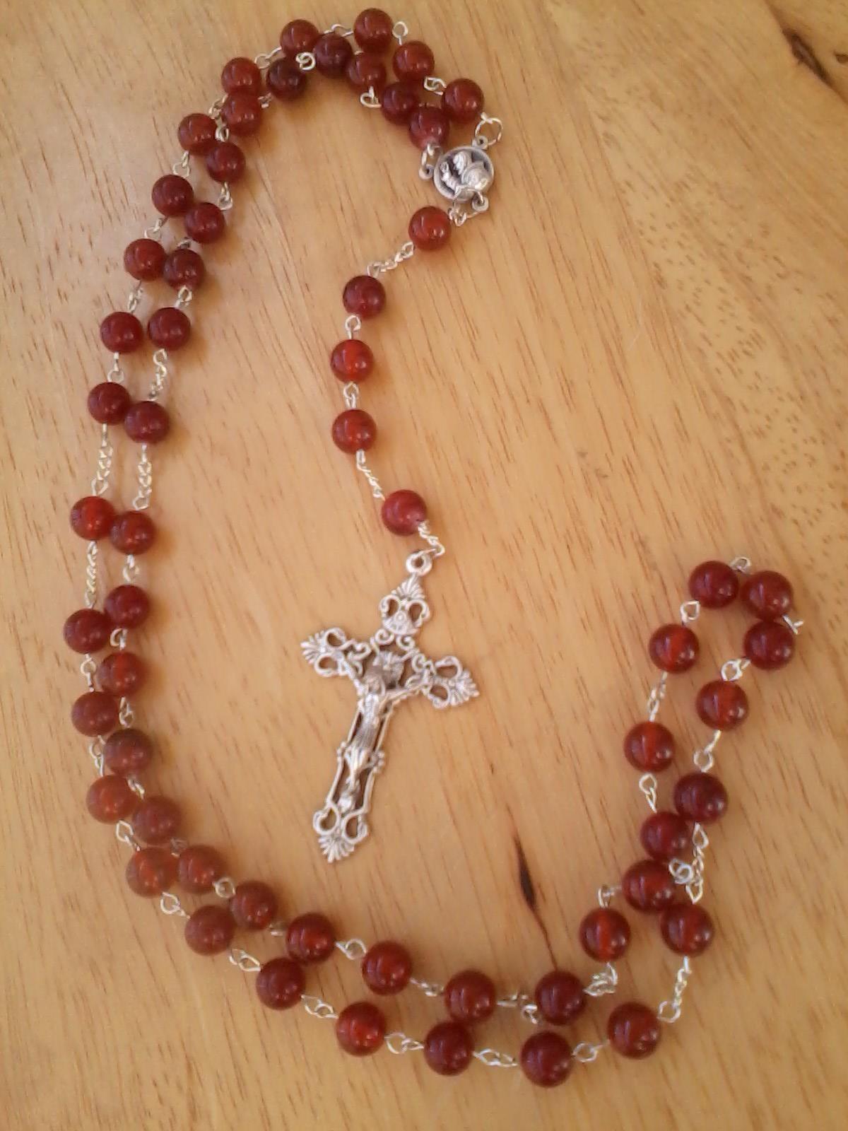 Dark Red Ruby Rosary