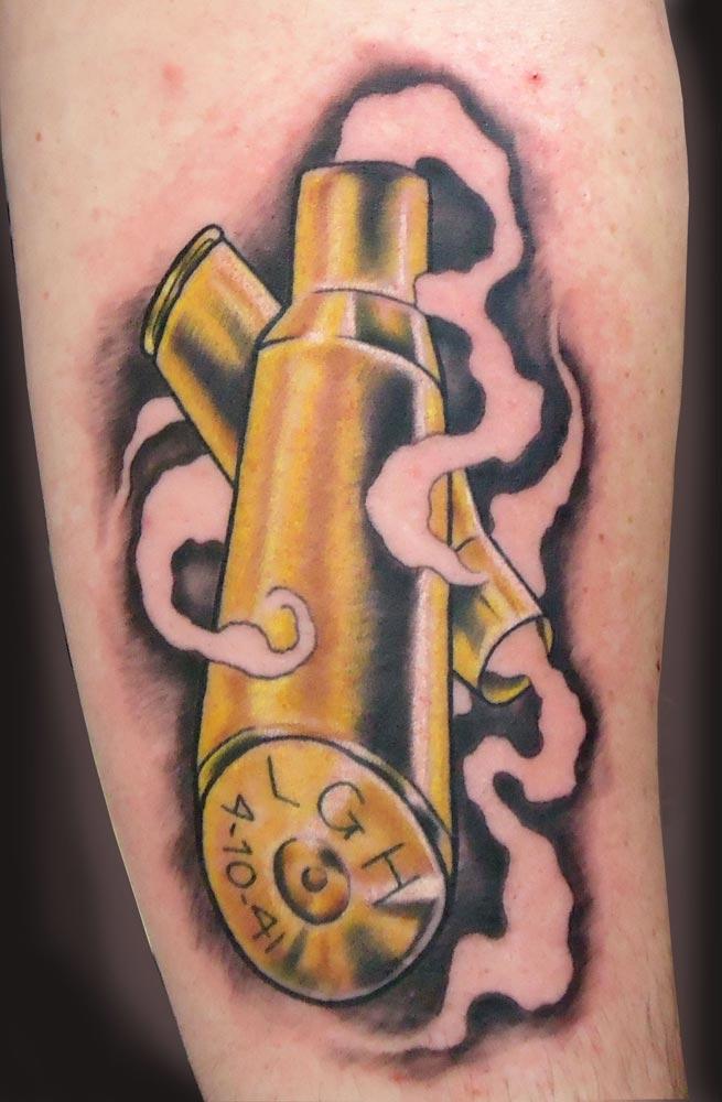 shell casing tattoo