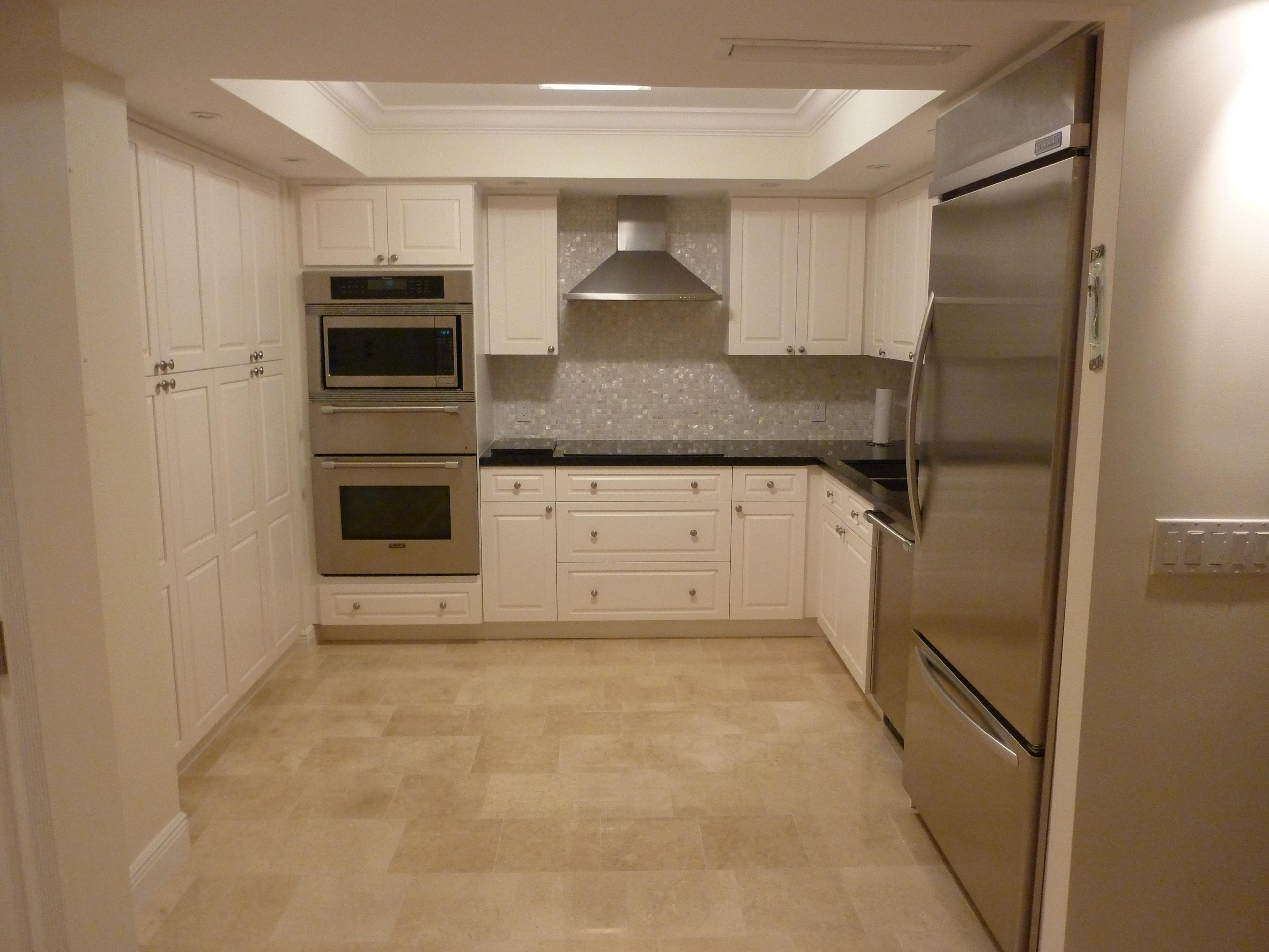 White Kitchen cabinets Raised Panal