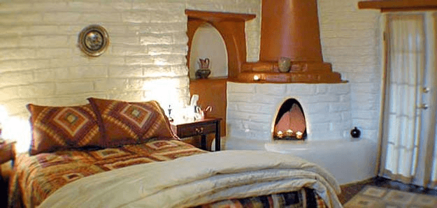 Acoma Room with kiva fireplace