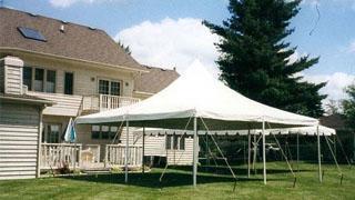 Backyard party tent rental