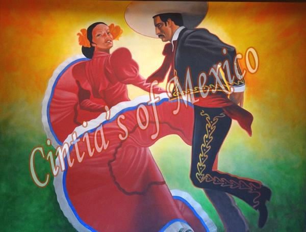 Cinco de Mayo hand-painted mural greets customers.