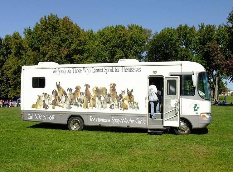 DHA's mobile medical unit for spay/neuter services and vaccination clinics