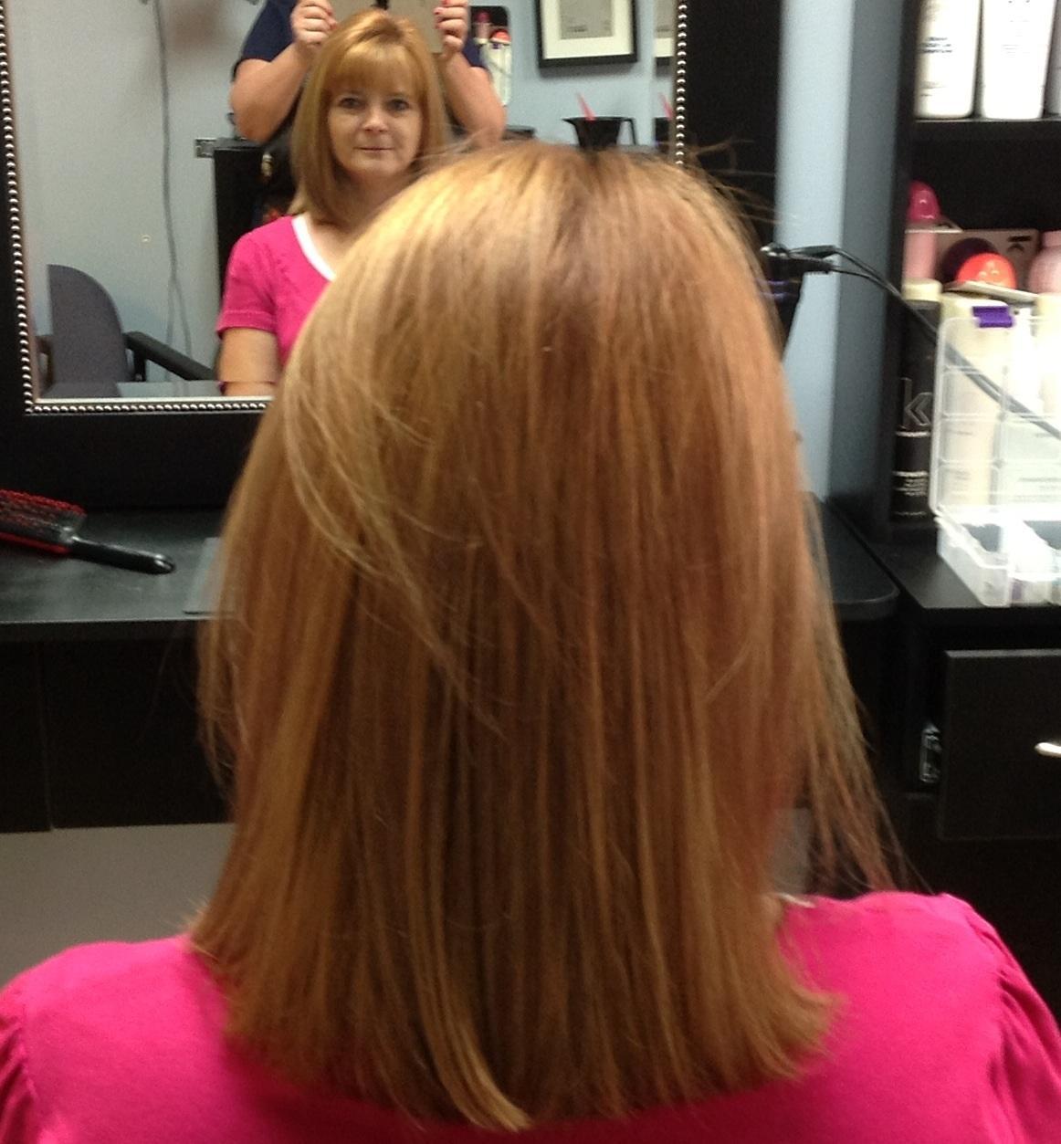 After Picture of Keratin Smoothing Treatment and New Color