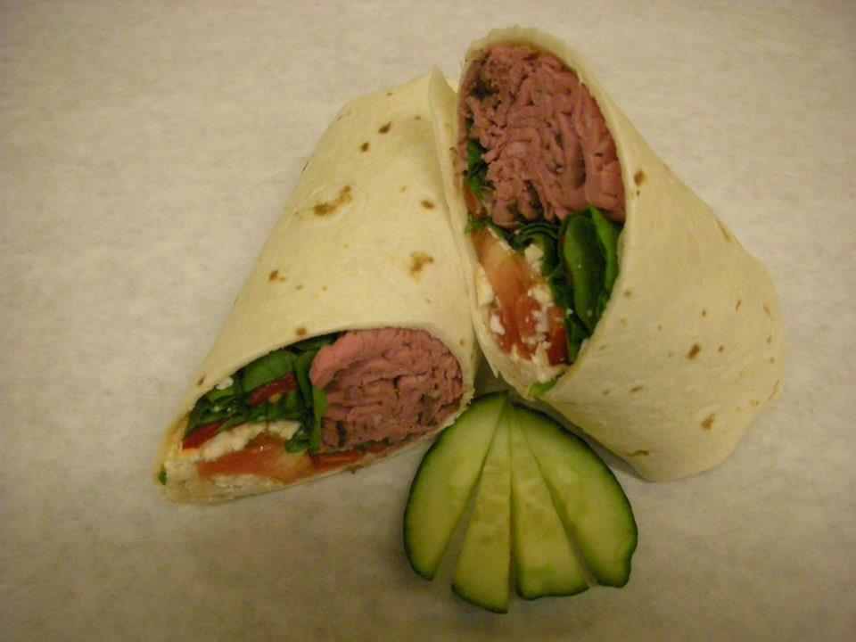 Roast Beef, Spinach, Feta wrap