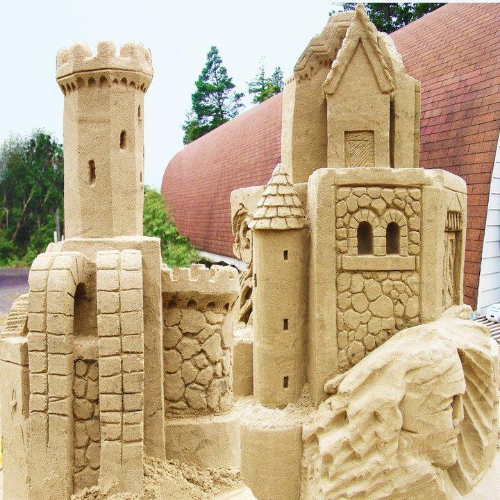 Learn to sand sculpt in our giant sand box!