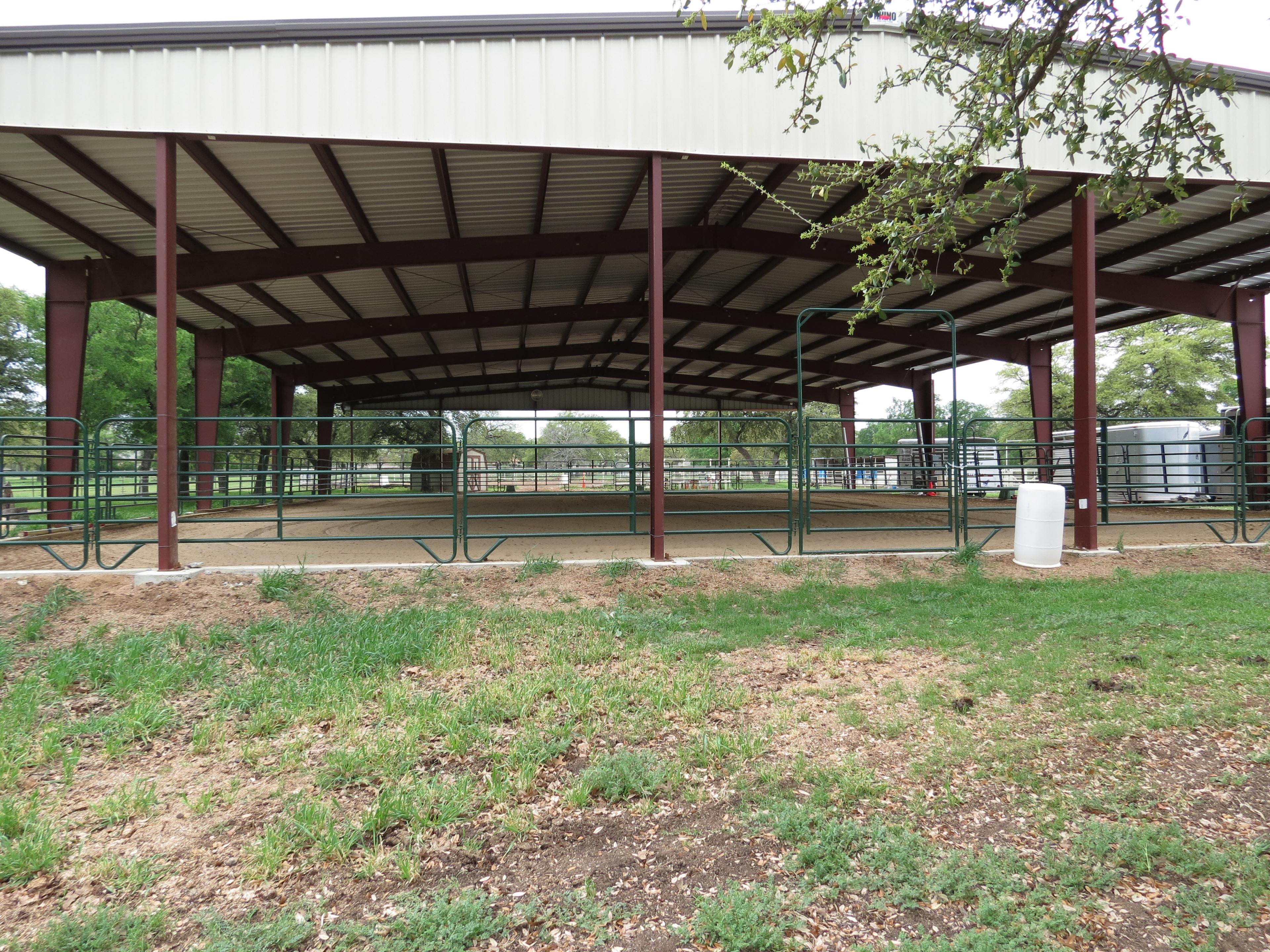 Large lit covered arena