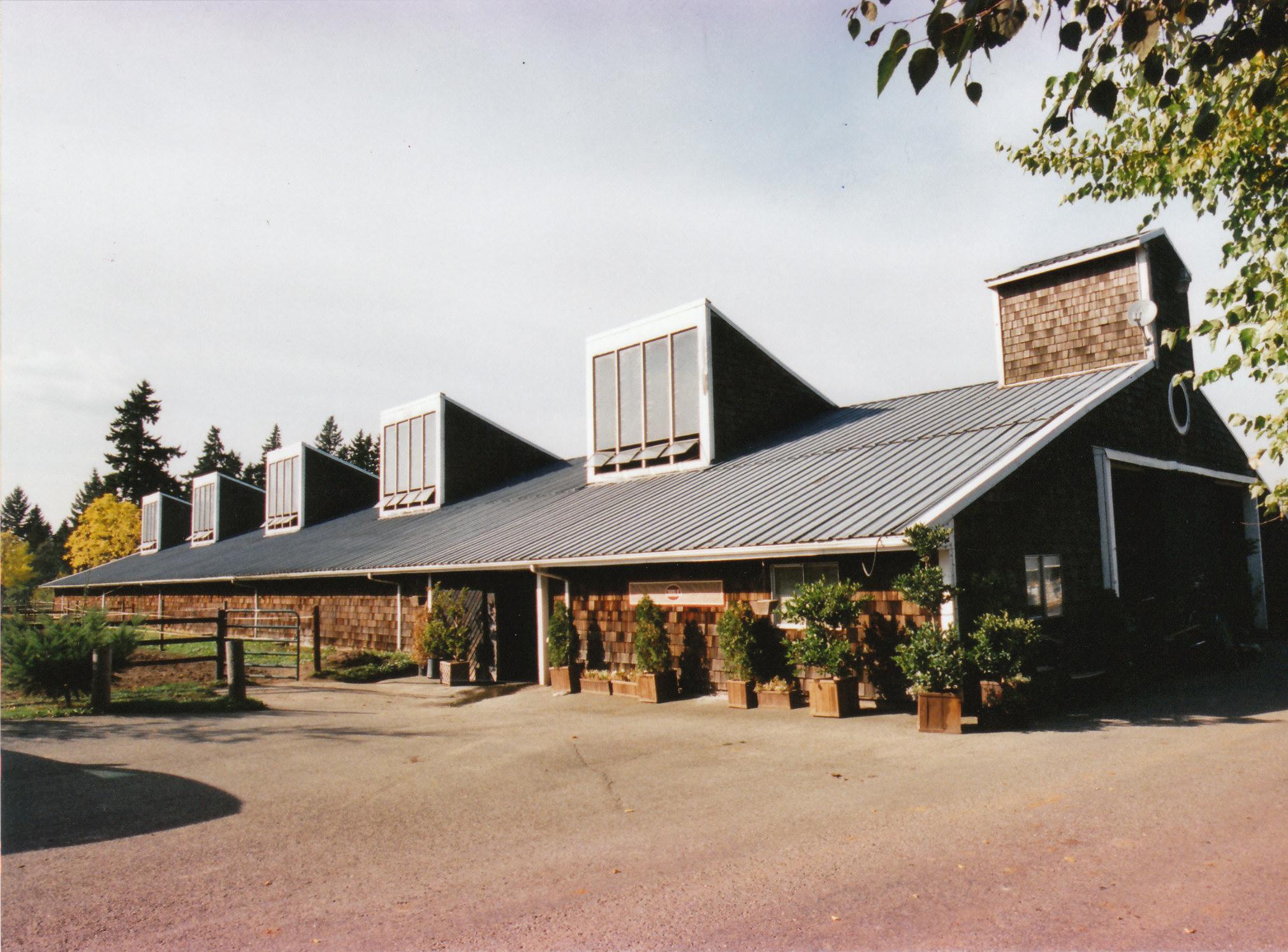 The Main Barn, featuring 14'X14' stalls.