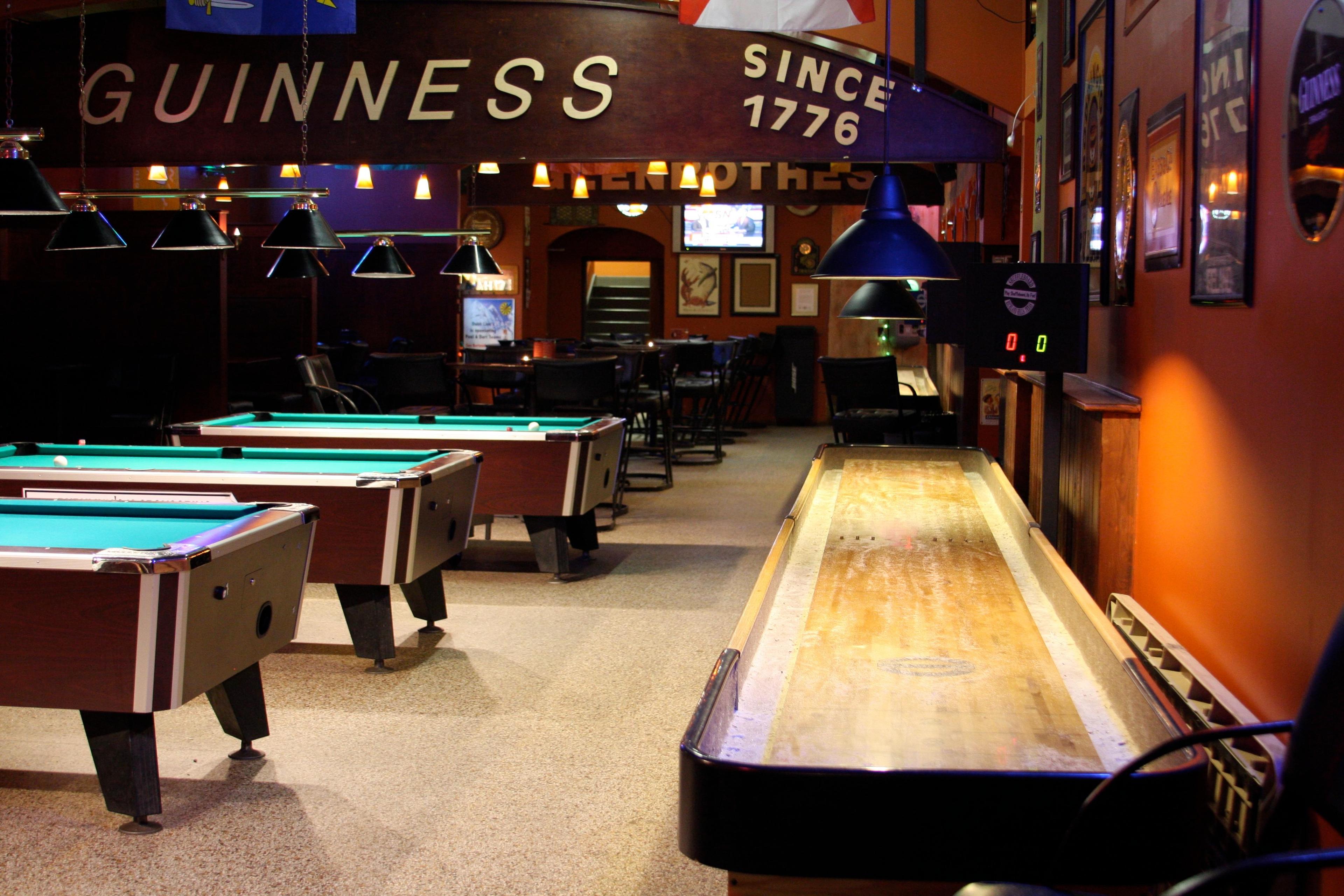 Shuffleboard and Pool Tables