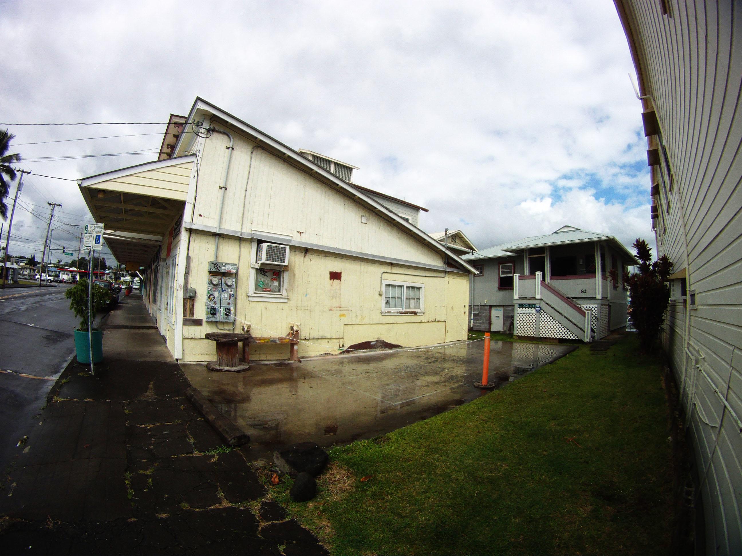 Located between Hilo Surfboard Co. & Dentist Office