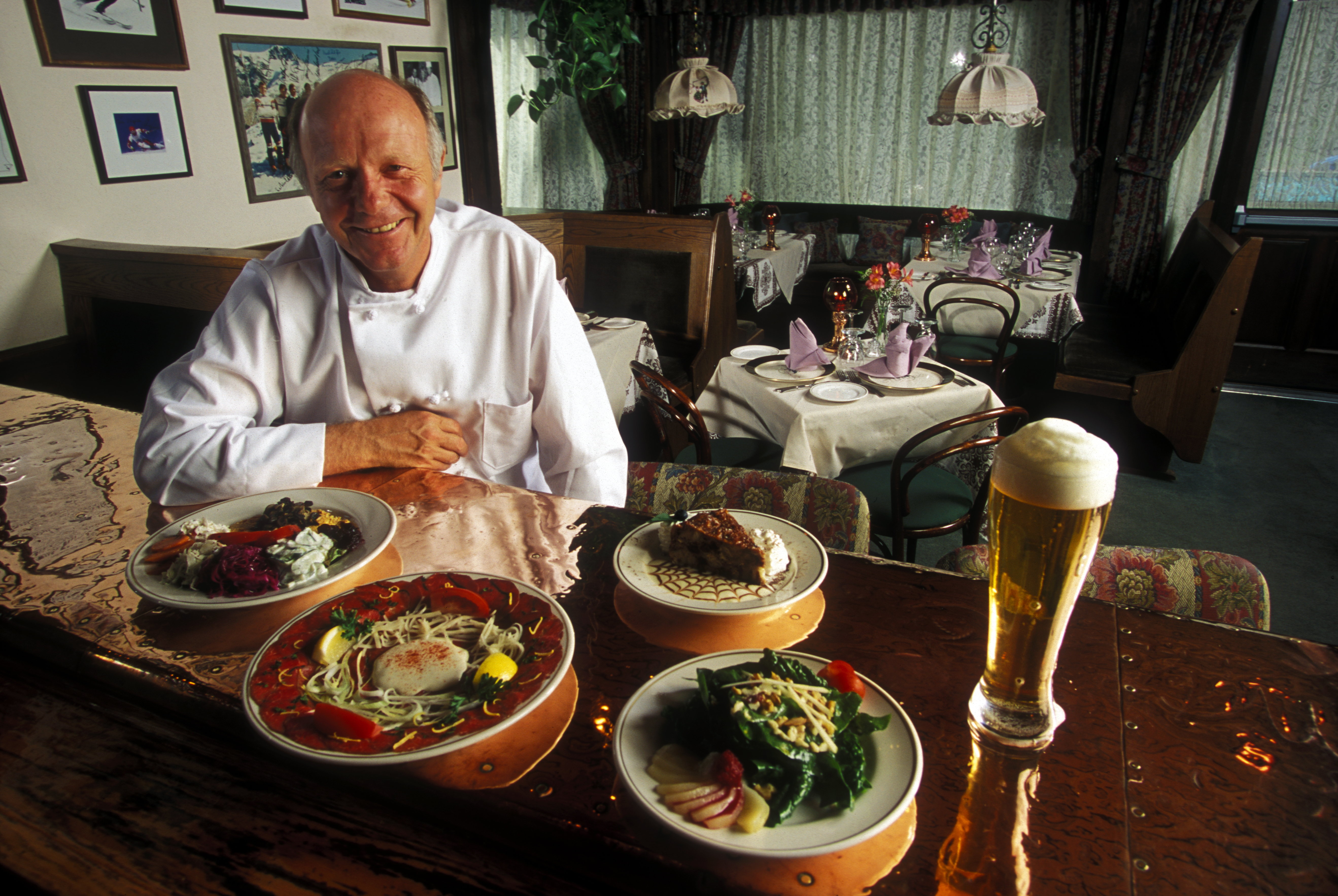 Chef and Owner Peter Stiegler in the Copper Bar