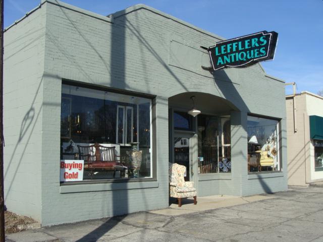 Lefflers Antiques Storefront