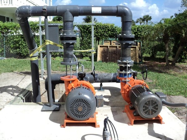 End suction pump station