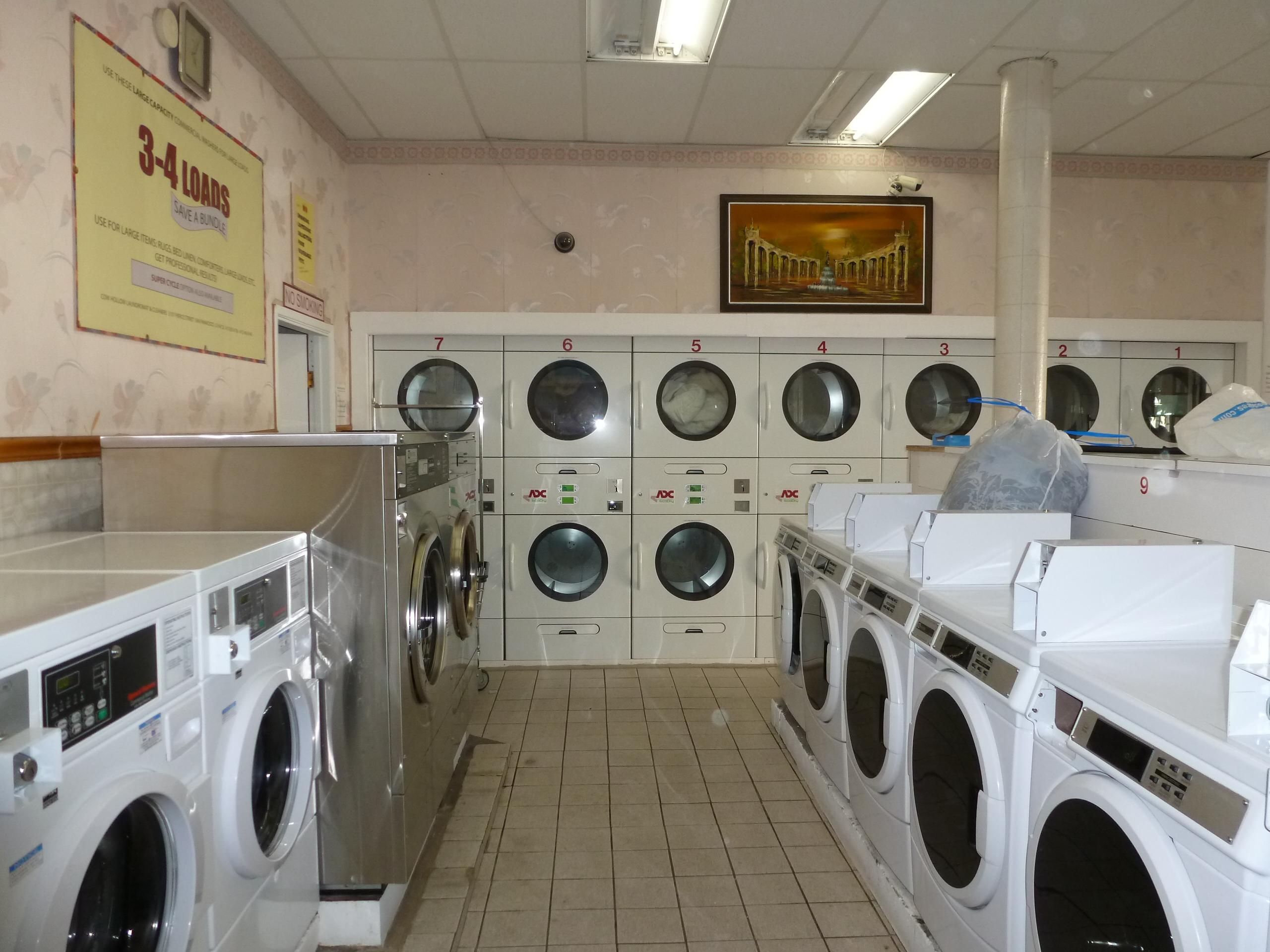 Back area of the laundromat