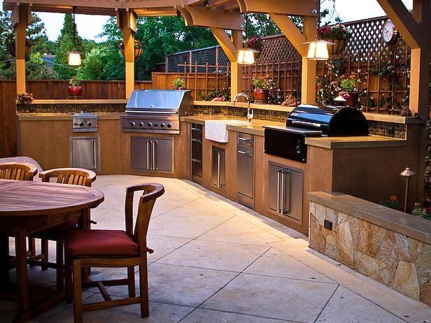 Large outdoor kitchen