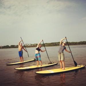 SUP Yoga on Lake Carillon Just out our backdoor!