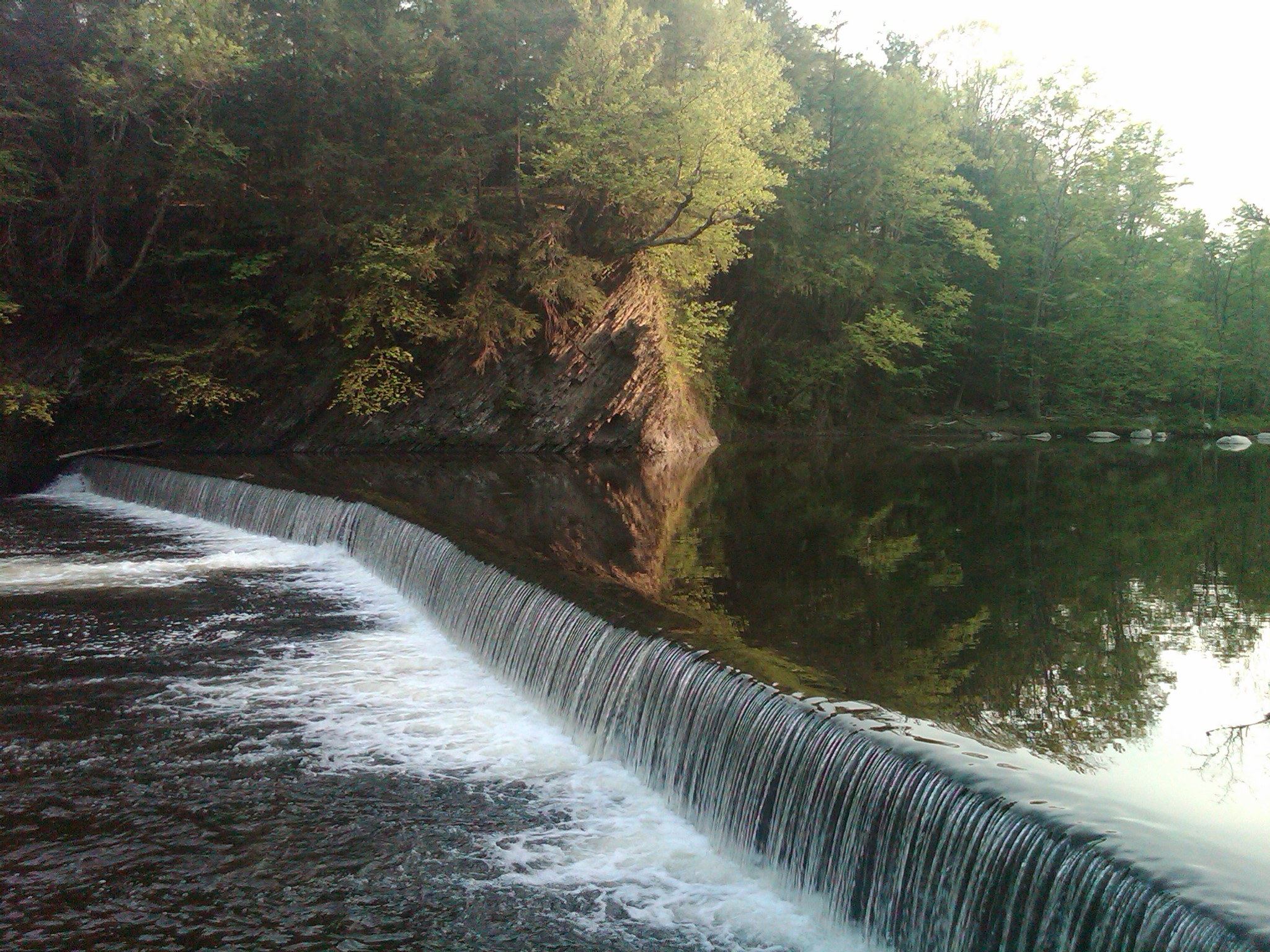 Where the staff cools off upriver of the distillery.