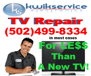 TV repair is generally less expensive than a new TV!