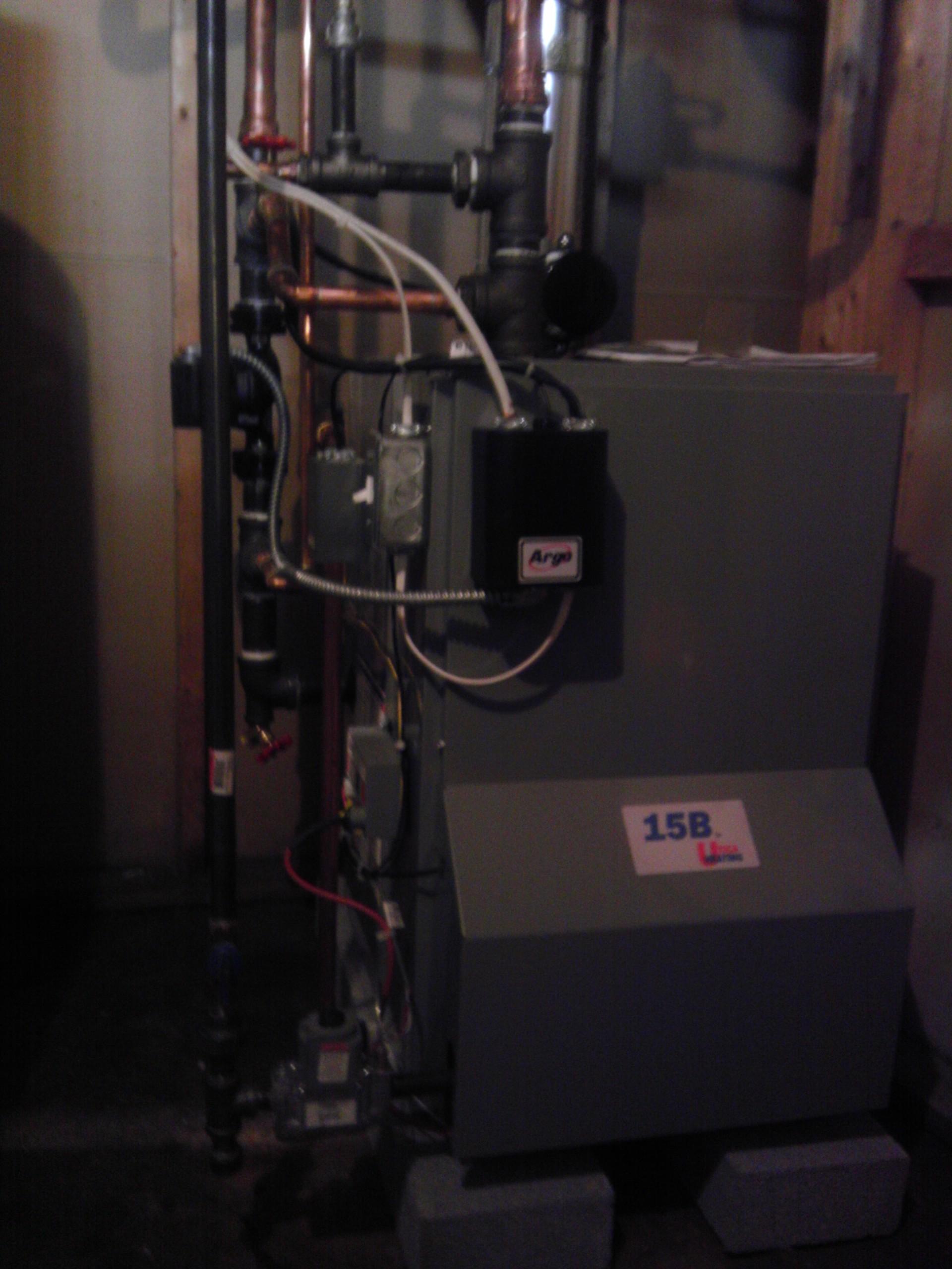 Gas boiler install