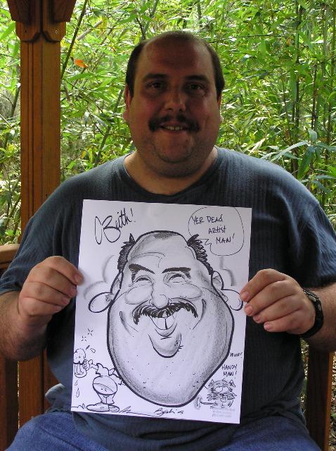 Caricature at a company picnic in Plant City, FL