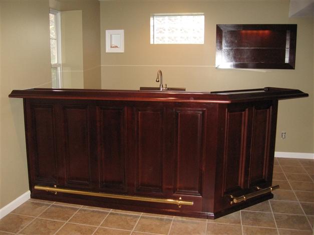 Custom Maple Bar with Brass Rail