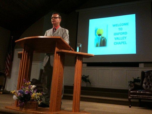 Pastor Dan welcomes visitors