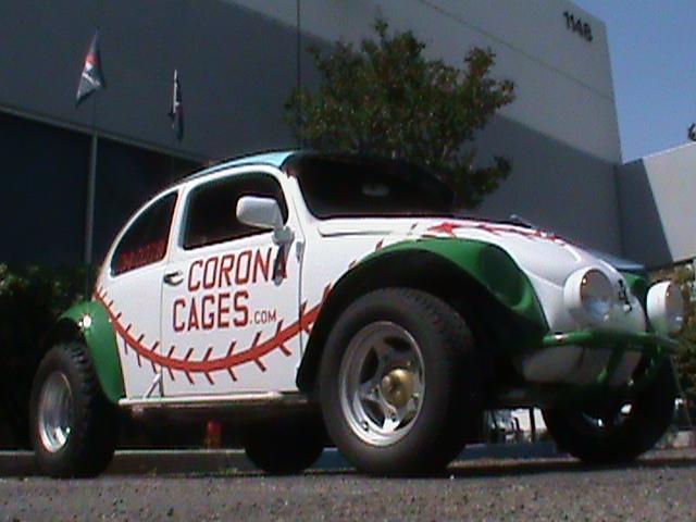 Corona Cages Baja Bug out front