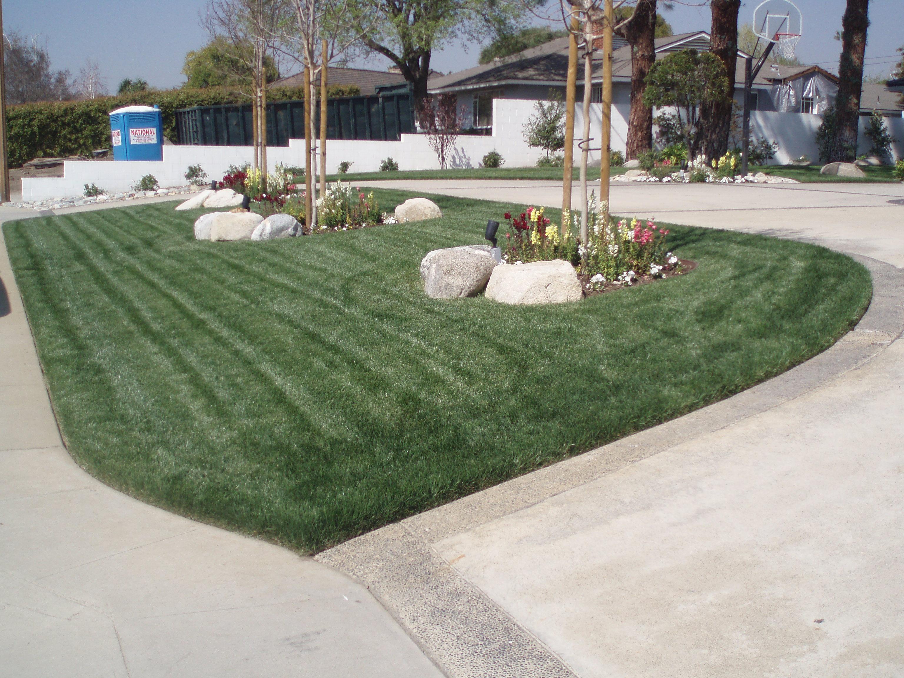 a customer's lawn