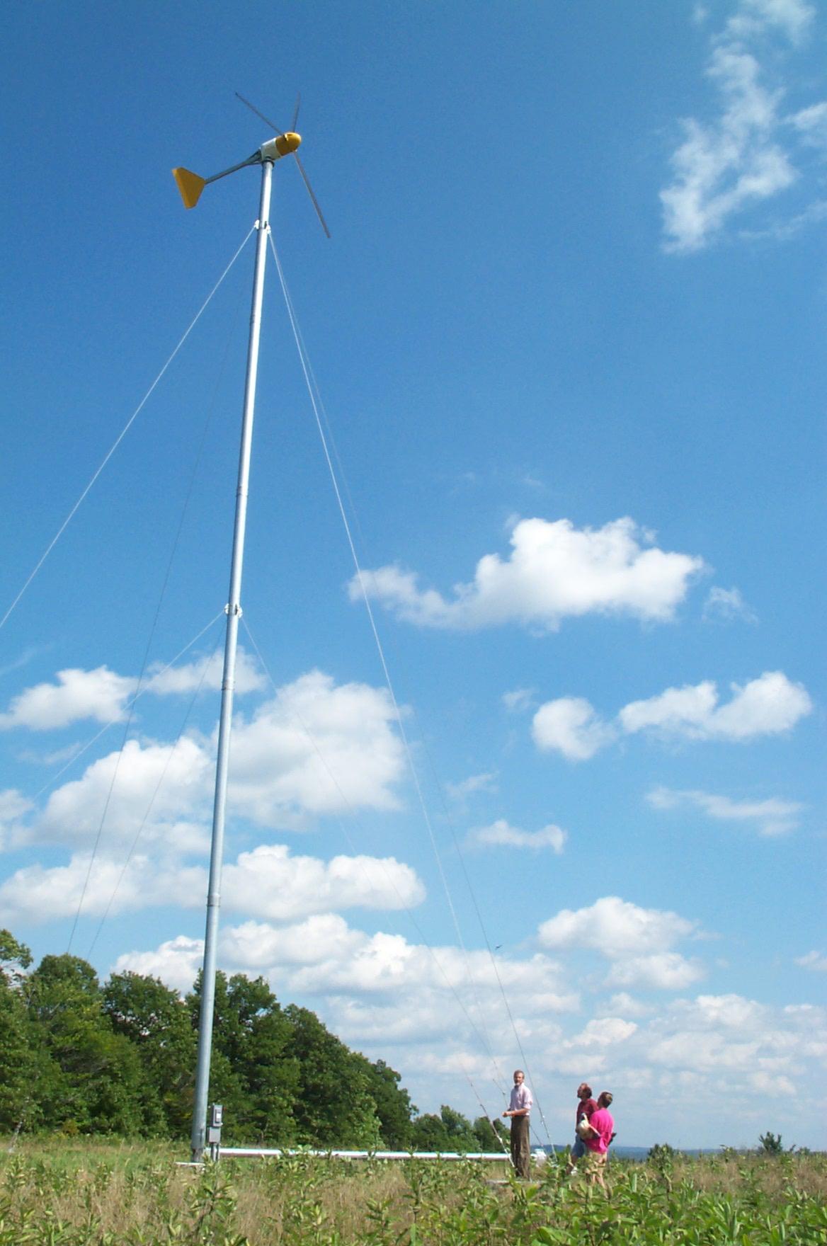 The wind turbine on top of Maple Hill!