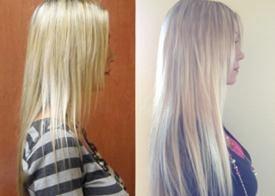 Before and After ManeMaxx Hair Extension Kit