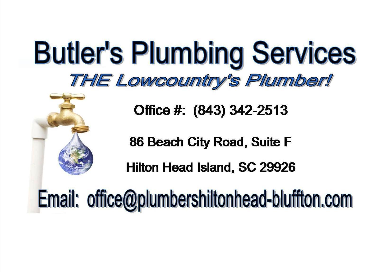 Butler's Plumbing, Readers Choice Award as "Best Plumbing Company" in the Island Packet for the last 3 years!