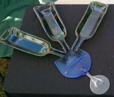 Wine bottle dishes or spoon holder